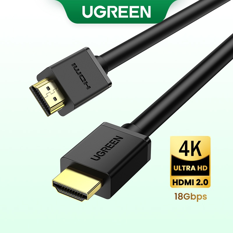UGREEN รุ่น 10107 สาย HDMI to HDMI 4K สายกลม สายต่อจอ HDMI Support 4K, TV, Monitor, Computer, Projector