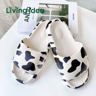 Living Idea :  รองเท้าแตะผู้หญิง สไตล์แฟชั่นเกาหลี 🐄 ลายวัว 🐄 น่ารัก พื้นนุ่ม ใส่สบาย สินค้าในไทยพร้อมส่ง