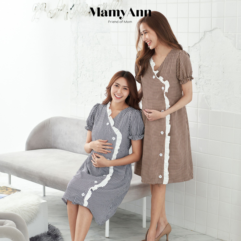 A106ชุดคลุมท้องให้นม ใส่ทำงาน แบรนด์ MamyAnn พร้อมส่ง!! มีโค้ดส่วนลด ชุดคลุมท้องใส่ทำงาน ชุดคลุมท้องใส่เที่ยว