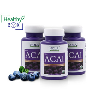 1แถม2 NOLA ACAI 60 Vegan Capsules. โนล่า อาซาอิ