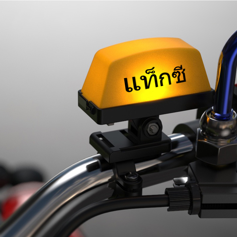 พร้อมส่ง ป้ายไฟตกแต่งรถมอเตอร์ไซด์ TAXI แท็กซี่ ชัดแบตUSB A40013