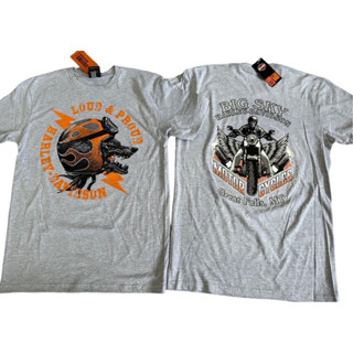 Harley Davidson (S-XL)   เสื้อยืดคอกลมผู้ชายแขนสั้น