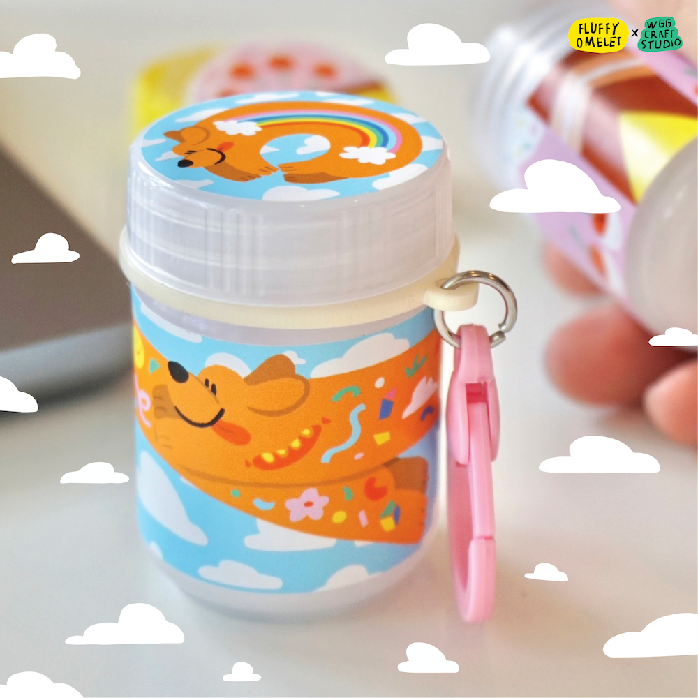 ***เฉพาะสติ๊กเกอร์*** สติ๊กเกอร์ตกแต่งยาดม FLUFFY OMELET X WGG CRAFT STUDIO