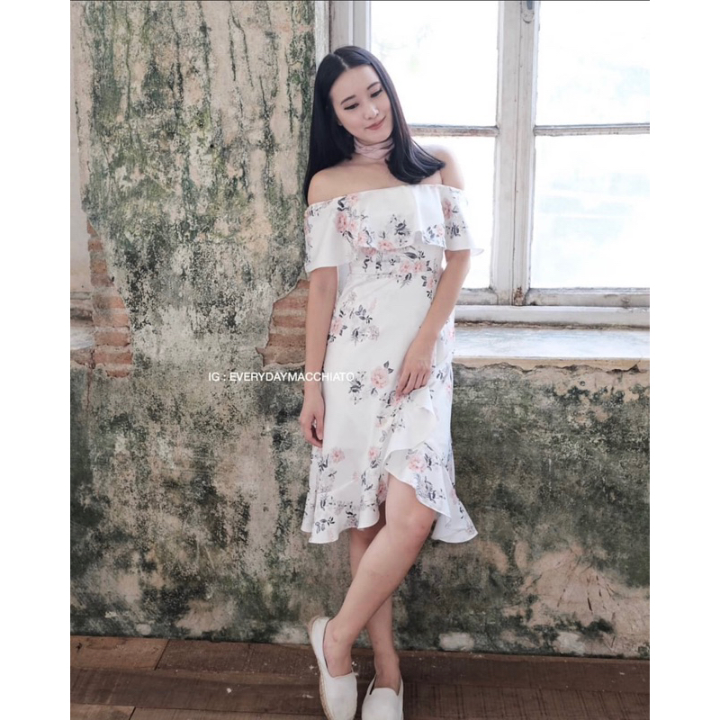 Dress Jasmine tea + ผ้าพันคอ