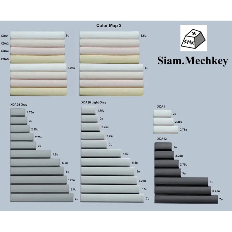 พร้อมส่ง ของแท้ 7สี Spacebar 6U : XDA Profile Keycap คุณภาพดี PBT คีย์แคปเปล่า Mechanical Keyboard - รูปที่ 3