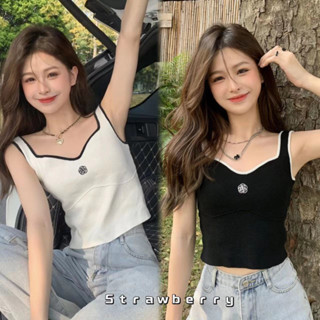 🧸พร้อมส่ง🧸เสื้อกั๊ก ครอปแขนกุด คอกลม ผ้าถัก ประดับโบว์สีดำ ทรงสลิมฟิต ใส่กับชุดไหนก็แมช ดูแพง แฟชั่นสําหรับผู้หญิง