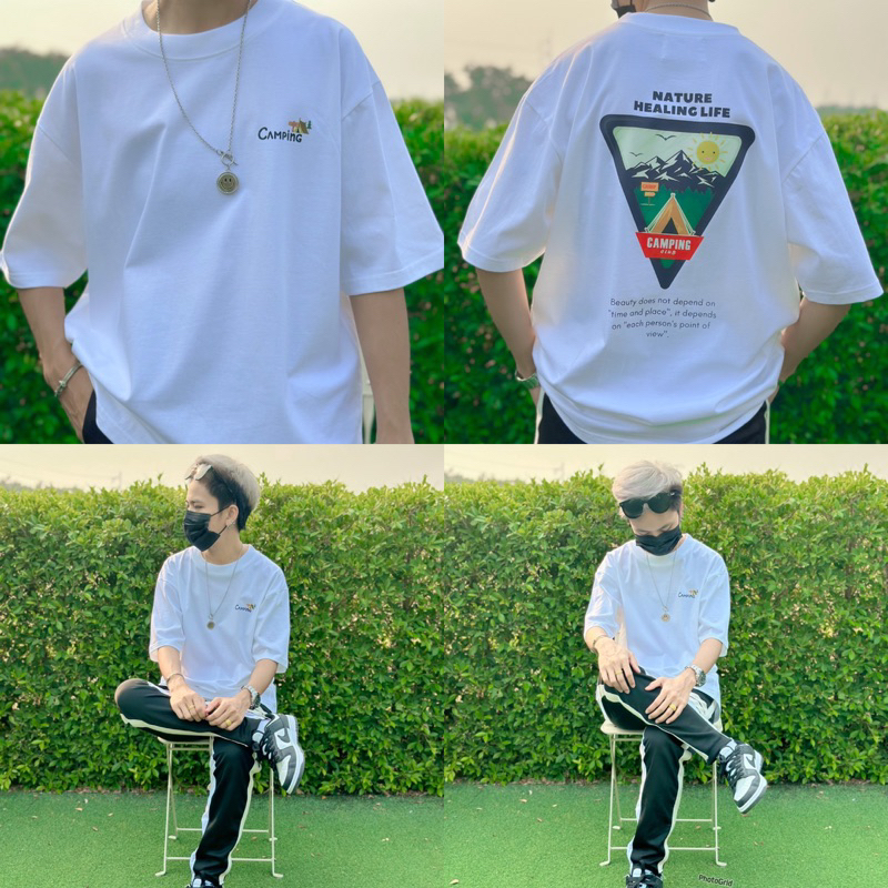 เสื้อยืด Oversize SmileOnlyBrand cotton100% ผ้าหนา ทรงสวย รวมมินิมอล