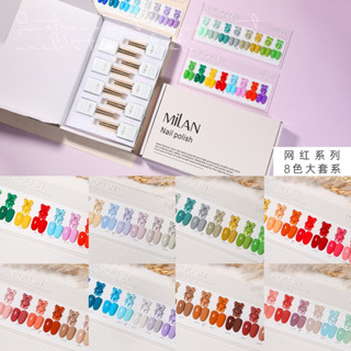 สีเจลทาเล็บ Milan พร้อมชาร์ตสำเร็จ รุ่น 8 สี ขนาด 15 ml.