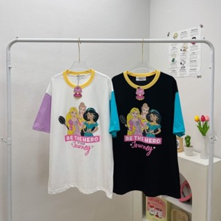 LAYLY เสื้อยืดโอเวอร์ไซส์เจ้าหญิงแขนหมอลำ อก44-46นิ้ว (ป้าย Newmily)