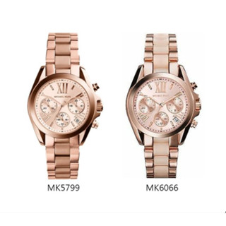 Michael Kors MK5799-36mm MK6066 Womens Chronograph Mini Rose Gold-Tone Stainless Steel Bracelet Watch