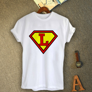 เสื้อยืดอักษรภาษาอังกฤษ ตัว L Superman