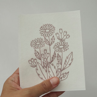 ลายปักแบบสติ้กเก้อร์ daisy everyday