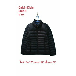 Calvin Klein Ultra Light Down✌แจ็ตเก็ตขนเป็ดมือสองสำหรับผู้ชายSize S