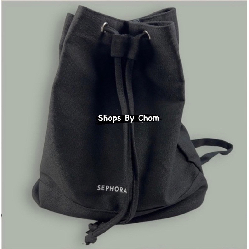 #แท้ 💯% กระเป๋าเป้ดำ Sephora Drawstring bag