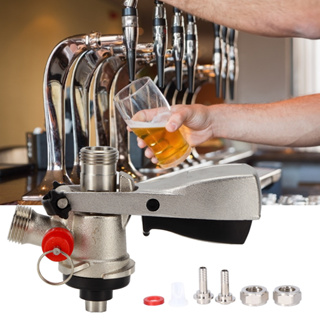 เครื่องจ่ายเบียร์ G5/8 S Type Draft Beer Keg Coupler พร้อมระบบวาล์วบรรเทาความดันสําหรับห้องครัว