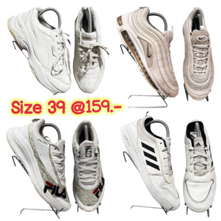 รองเท้าผ้าใบ Size 39 คุณภาพ 95-99% มือ 2 ราคา 159.- เท่านั้น ถ่ายจากสินค้าจริง