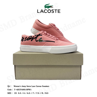 Lacoste รองเท้าผ้าใบ รุ่น Womens Jump Serve Lace Canvas Sneakers Code: 7-42CFA0010PW1