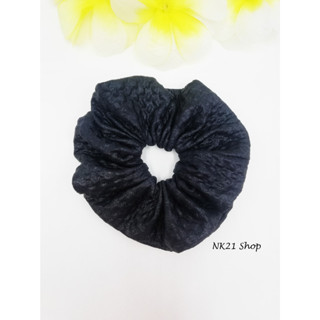 NK21 โดนัทรัดผม หนังยางรัดผม สีดำ Black scrunchies,Scrunchies,Scrunchy,Hair accessories