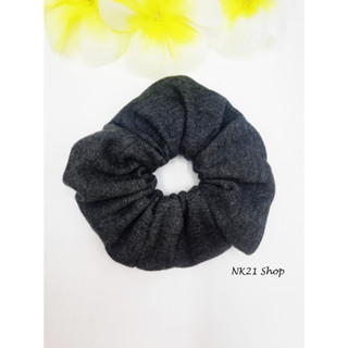 NK21 โดนัทรัดผม หนังยางรัดผม สีเทาดำ Scrunchies,Chacoal color,Scrunchy,Hair accessories,Elastic hair tie