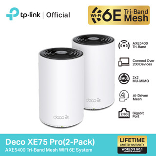 [New Wi-Fi 6E] TP-Link Deco XE75 Pro AXE5400 Tri-Band Mesh สัมผัสประสบการณ์ WiFi ใหม่ กับคลื่นความถี่ 6 GHz ที่ทรงพลัง