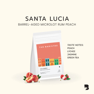 เมล็ดกาแฟ คั่วอ่อน - Colombia Santa Lucia Barrel-Aged Microlot Rum Peach