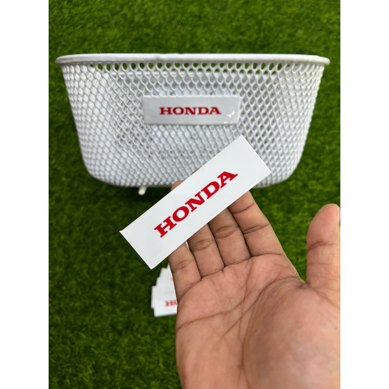สติ๊กเกอร์ Honda ติดตะกร้า Wave ขนาด 9.5x2.7 cm.