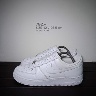 Nike Air Force 1 Triple White 42 / 26.5 cm AF1 สีขาว มือสองของแท้100% (A183)