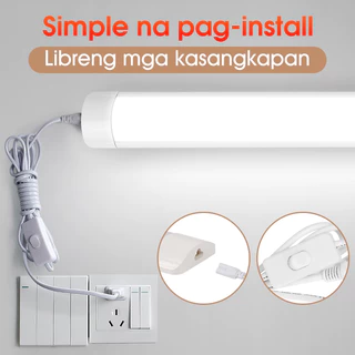 หลอดไฟ LED T8 T5 หลอดไฟนีออน ไฟพกพาLight Tubes หลอดไฟยาว แถบไฟ หลอดฟลูออเรสเซนต์ หลอดประหยัดไฟ +พร้อมสวิตซ์สาย ห้องชุด