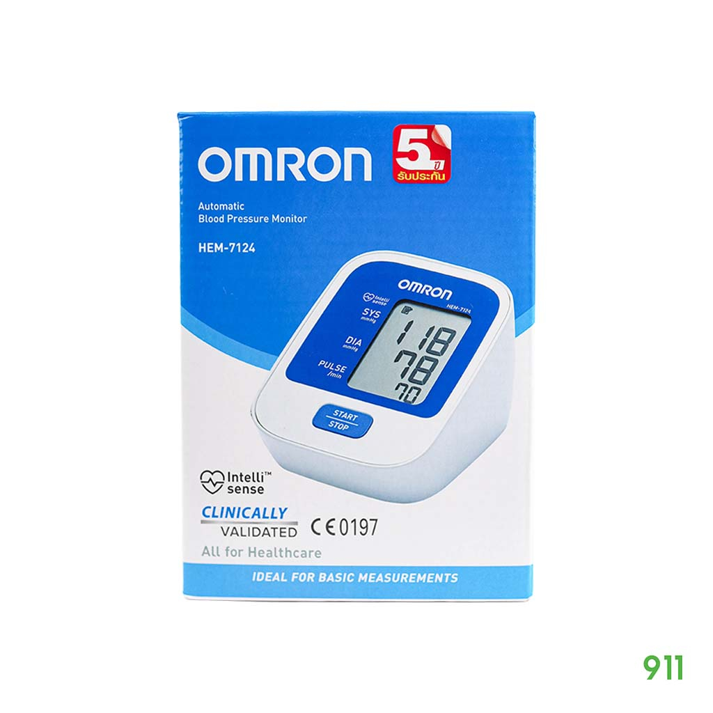 ออมรอน เครื่องวัดความดันโลหิตอัตโนมัติ รุ่น HEM-7124 [1 กล่อง] | Omron Automatic Blood Pressure Moni