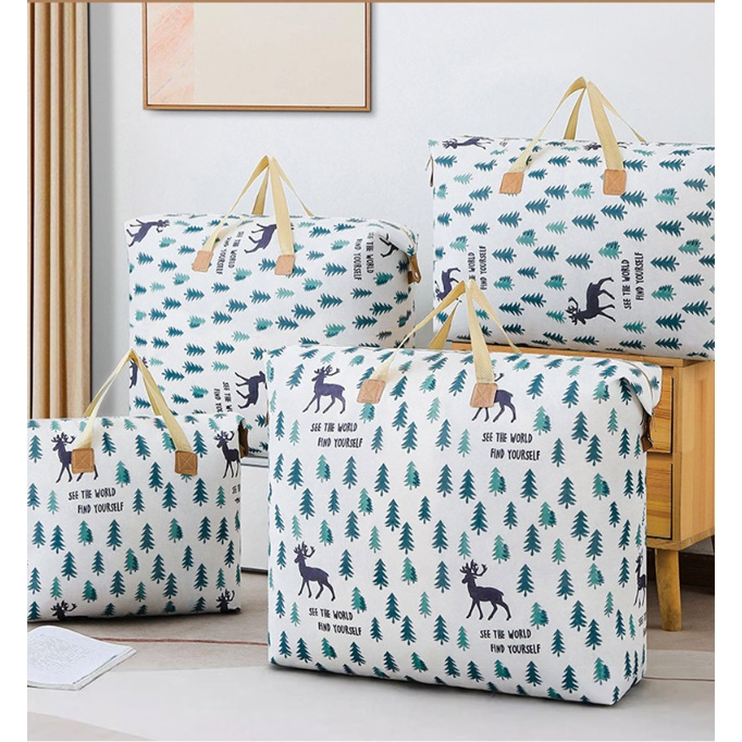 furnituredirect ถุงผ้า มีซิป กันน้ำ ถุงใส่ผ้านวม มี 4 ขนาด คละลาย hl 1720