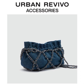 [มีทั้งพร้อมส่ง/Preorder] Urban Revivo - Chain Ruched Shoulder Bag ของแท้100% ✨ กระเป๋านำเข้า ✈️