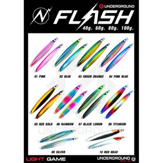 เหยื่อจิ๊ก ตกปลาทะเล / Metal Jig Underground Neo Flash 60 กรัม