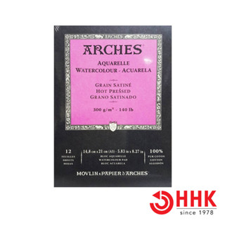 Arches(อาร์เช่) สมุดสันกาว หนา 300 แกรม. ขนาด A5  ผิวเรียบ 1795095