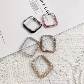 พร้อมส่ง จากไทย เคสเพชร เคส PC ประดับเพชร 1 แถว ไม่มีหน้าจอ ใช้ได้กับ Smart Watch 10 9 8 7 6 5 4 Se และ H15mini Hello
