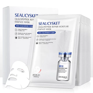 มาส์กเอสเซ้นต์โอลิโกเปปไทด์ Oligopeptide Mak บำรุงผิวชุ่มชื้น ผิวฉ่ำโกลว์ บรรจุกล่อง 5 แผ่น 4699