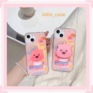 🎁ส่งของขวัญ🎁เคสไอโฟน สำหรับ 11 13 for iPhone Case 14 12 Pro Max น่ารัก การ์ตูน พร้อมขาตั้ง กันกระแทก ปกป้อง เคสโทรศัพท์