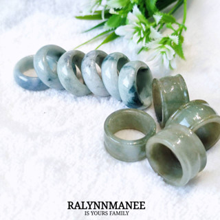 แหวนหยกพม่าแท้ ( Jadeite type A ) ไซส์ 60