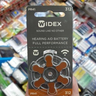 (Made in UK) Widex ถ่านเครื่องช่วยฟัง 312, A312, ZA312, PR41 แพค6ก้อน 1.45V ของใหม่ ของแท้