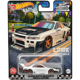 รถเหล็ก HOTWHEELS PREMIUM Boulevard - LB-ER34 Super Silhouette Nissan Skyline (HWP2023_#HKF21)