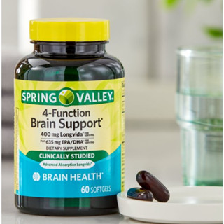 ✴️✴️Spring Valley 4-Function Brain Support Dietary Supplement, 60 count✴️✴️