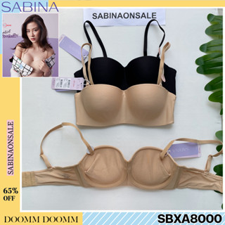 รหัส SBXA8000 Sabina ซาบีน่า เสื้อชั้นใน มีโครง BODY BRA THE SERIES (เกาะอก) รุ่น Doomm Doomm รหัส SBXA8000BK สีดำ