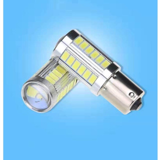 ไฟเลี้ยว ไฟถอย ขั้วเขี้ยว 1156 33SMD สีไอซ์บลู สว่างกว่าหลอดเดิม (2หลอด) สามารถใส่แทนหลอดเดิมได้