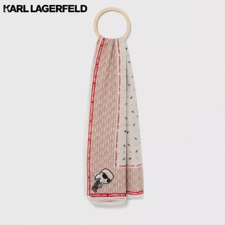 KARL LAGERFELD - K/IKONIK 2.0 MONO SCARF ALL-OVER-PRINT 231W3302 ผ้าพันคอ