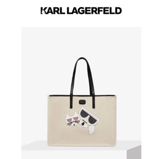 กระเป๋าผ้า karl lagerfeld K kocktail couple canvas bag natural