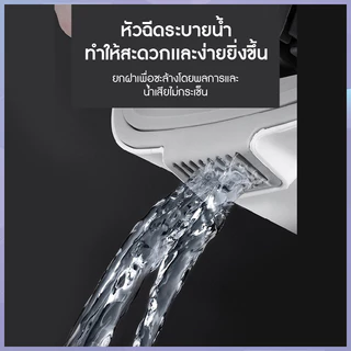 ไม้ถูพื้น ถังปั่น Flat Mop ไม้ม๊อบพร้อมถังรีดน้ำ ซักน้ำและรีดน้ำในตัวเดียว ไม่เลอะมือ - ถังใหญ่ 2 สีให้เลือก