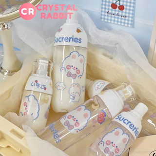 CRYSTAL RABBIT ins ขวดล้างหน้าเปล่า / ขวดสเปรย์พลาสติกเปล่าเครื่องสำอางสะดวกสำหรับการเดินทาง