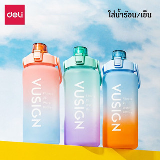 ขวดน้ำ 2 ลิตร ขวดน้ำพลาสติกแบบพกพา กระบอกน้ำ 2000ml ขวดน้ำสไตล์สปอร์ต ความจุ 1ลิตร 2ลิตร