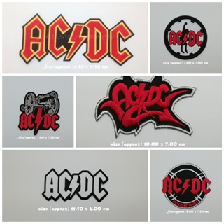 ตัวรีดติดเสื้อ ACDC หมวก กระเป๋า แจ๊คเก็ตยีนส์ Hipster Embroidered Iron on Patch  DIY