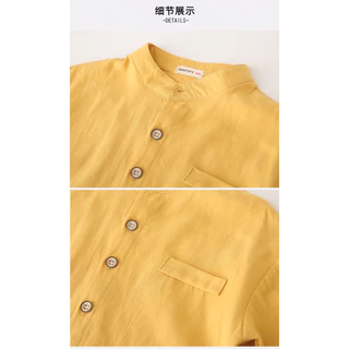 เสื้อเชิ้ตคอจีนเด็กผู้ชาย ใส่ออกงาน เสื้อผ้าเด็กผู้ชาย แขนยาว เท่ๆหล่อๆ🥳😘