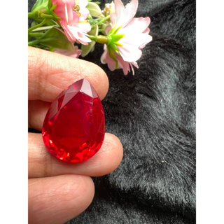 Lab created Ruby 12x16mm Pear shape made in Thailand 1 pieces